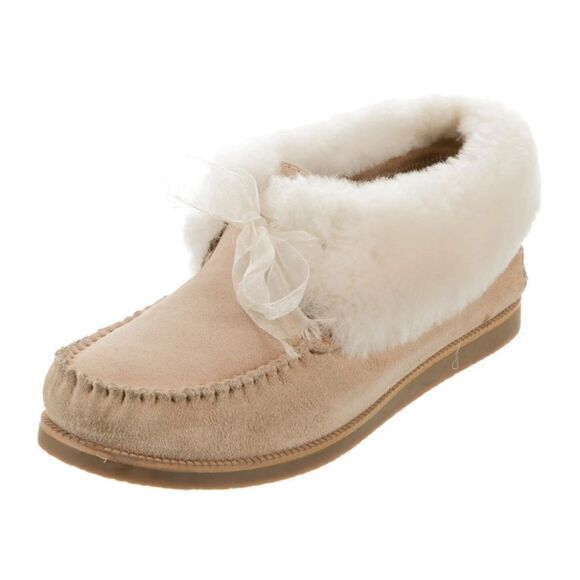 Tory Burch Shoes - Like New Tory Burch Sorel Suede Moccasins - Brown Nude Tan Flats with Fur